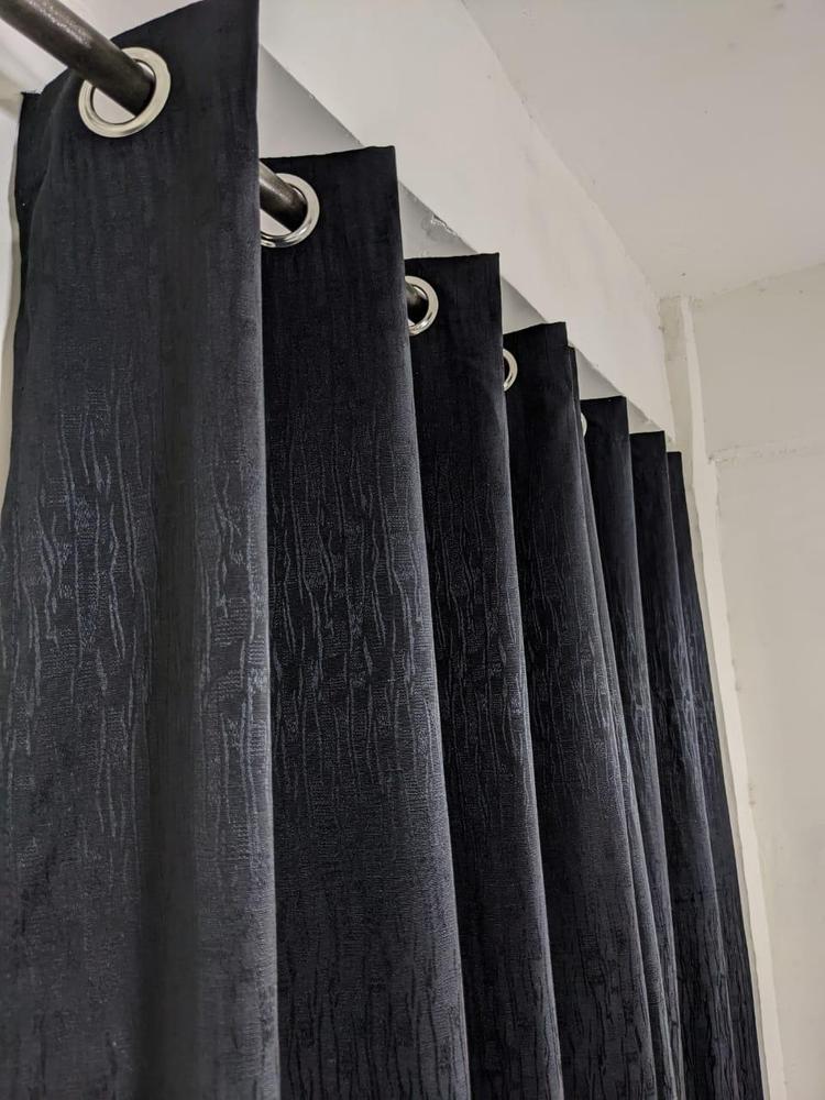 Plain Jumbo Self Shaded Curtains Style 3