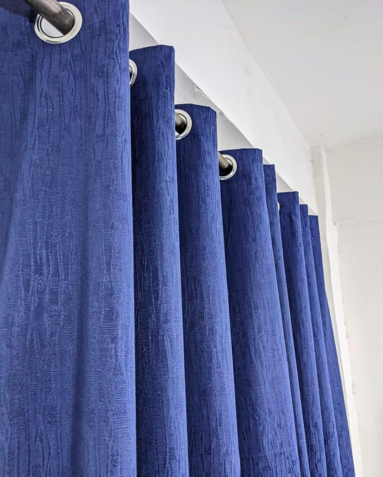 Plain Jumbo Self Shaded Curtains Style 1
