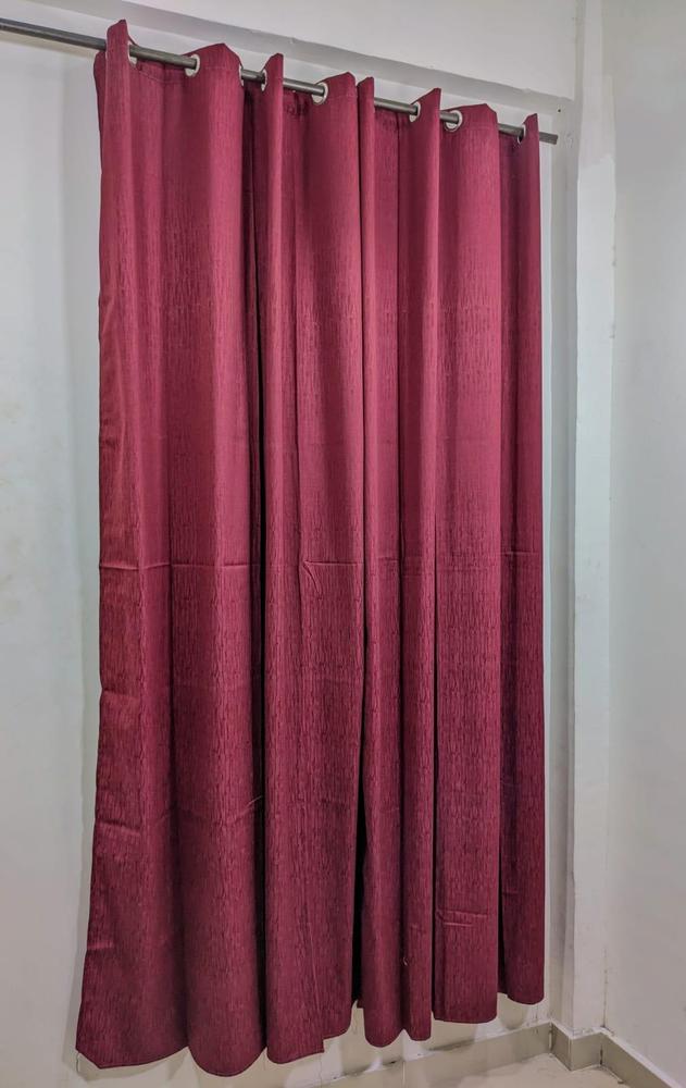 Plain Jumbo Self Shaded Curtains Style 4