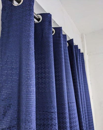 Plain Dabbi Self Shaded Curtains Style 3