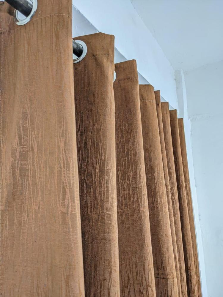 Plain Jumbo Self Shaded Curtains Style 2