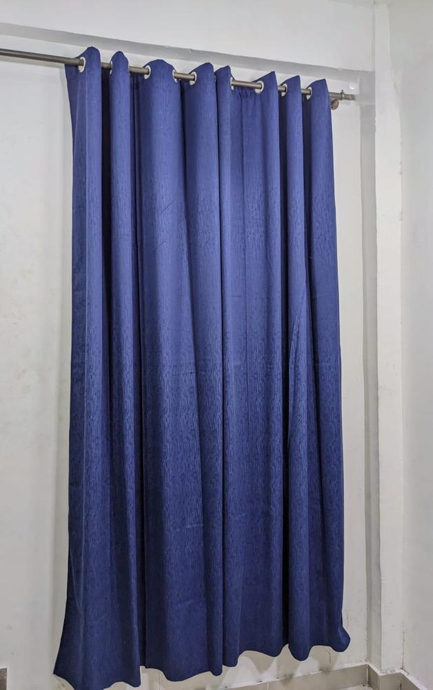 Plain Jumbo Self Shaded Curtains Style 1