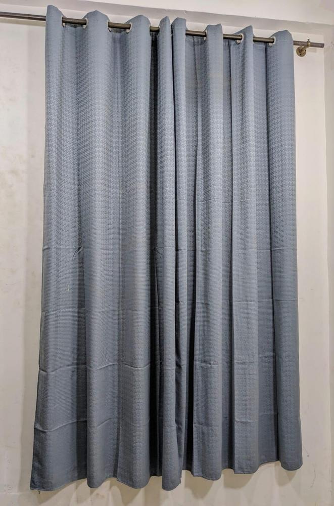 Plain Dabbi Self Shaded Curtains Style 2