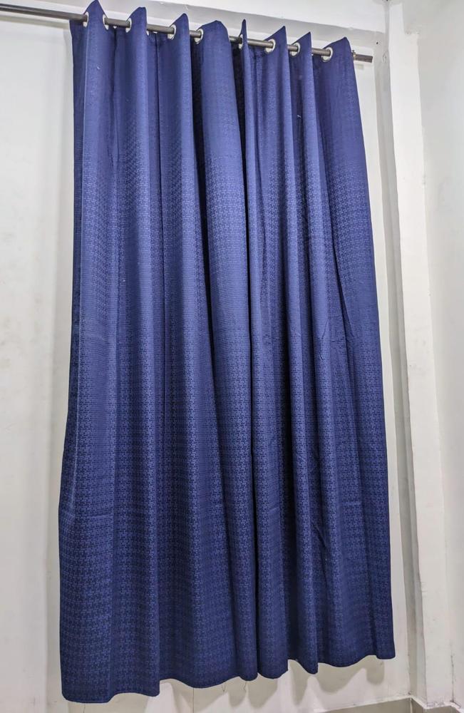 Plain Dabbi Self Shaded Curtains Style 3