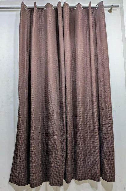 Plain Dabbi Self Shaded Curtains Style 1