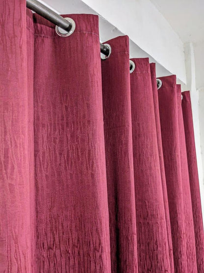 Plain Jumbo Self Shaded Curtains Style 4