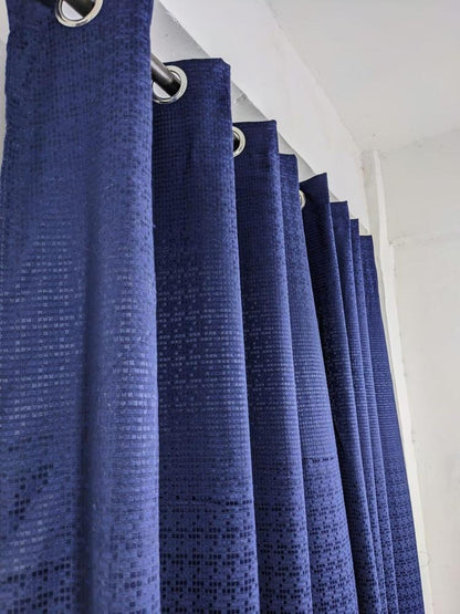 Plain Dabbi Self Shaded Curtains Style 3