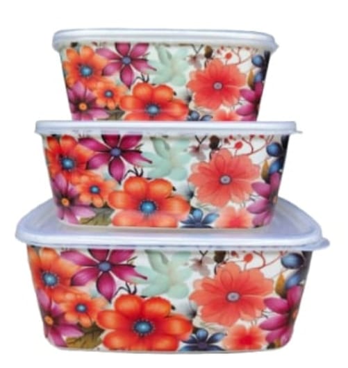 Set of 3 Melamine Bowls with Lids – Stylish Storage Bowl Set (Small, Medium & Large)