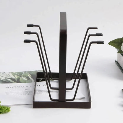 Iron Kitchen Glass and Mug Holder Stand