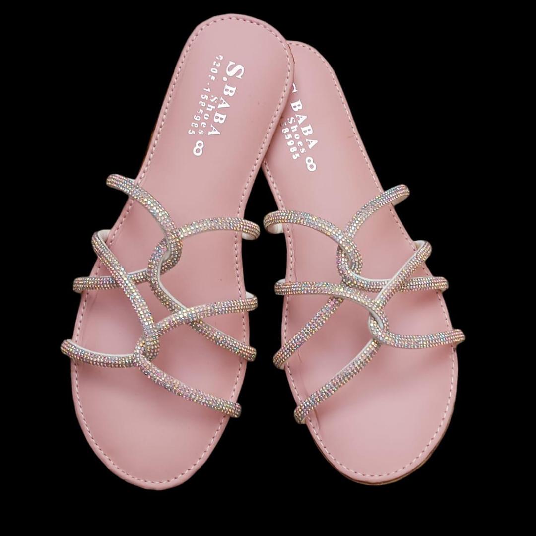 Women's PVC Fancy Flats Slipper Style 9
