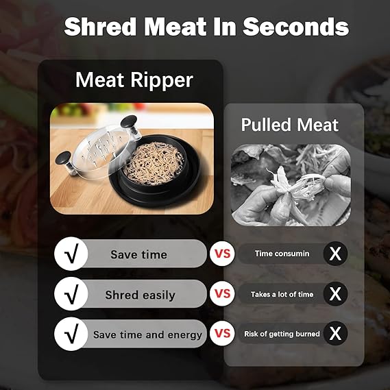 Manual Chicken Shredder Tool – Effortless Meat Shredding for Faster Meal Preparation