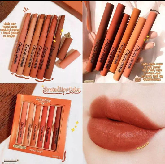Heng Fang 6 Pcs Refreshing Dream Lips