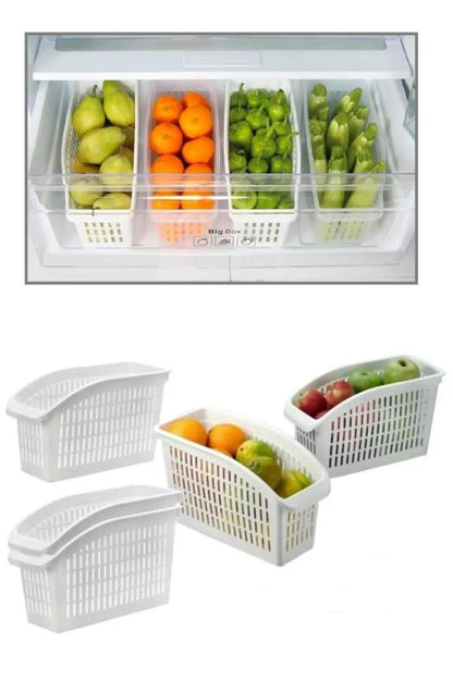 Plastic Fridge Storage Organizer Basket – Pack of 3- Keep Your Fridge Organized This Ramzan!