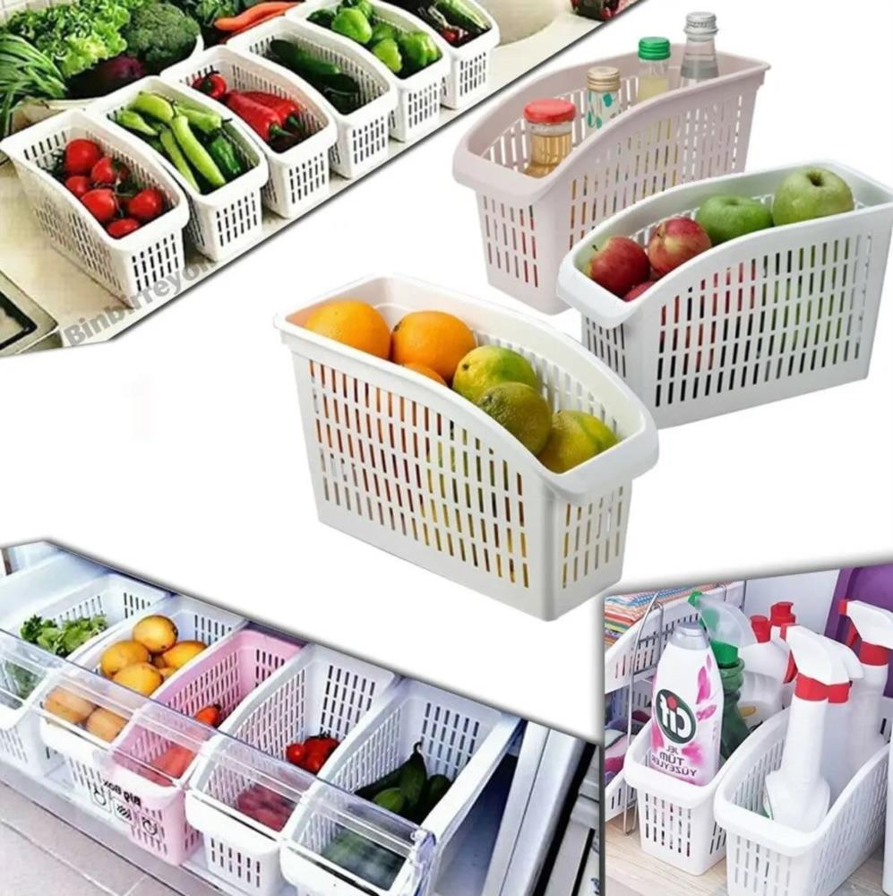 Plastic Fridge Storage Organizer Basket – Pack of 3- Keep Your Fridge Organized This Ramzan!