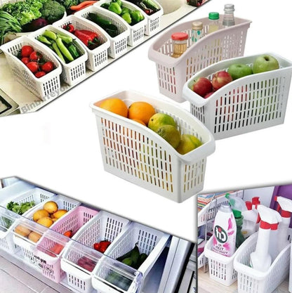 Plastic Fridge Storage Organizer Basket – Pack of 3- Keep Your Fridge Organized This Ramzan!