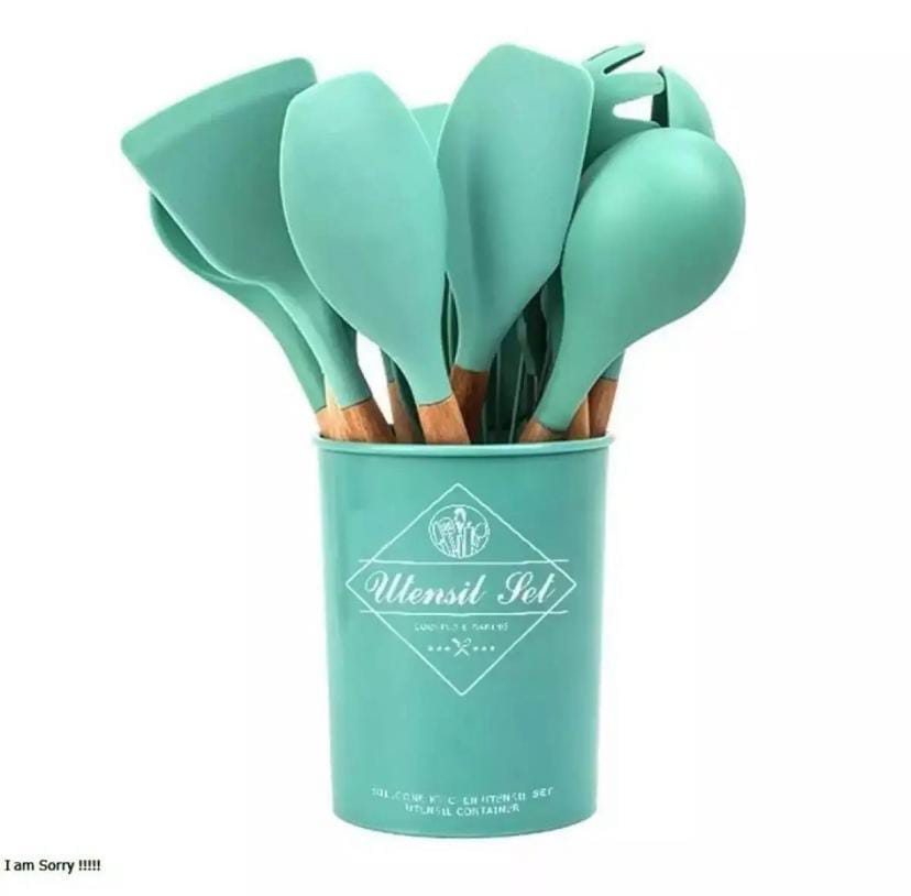 12 Pcs Silicon Spatula Spoon Set