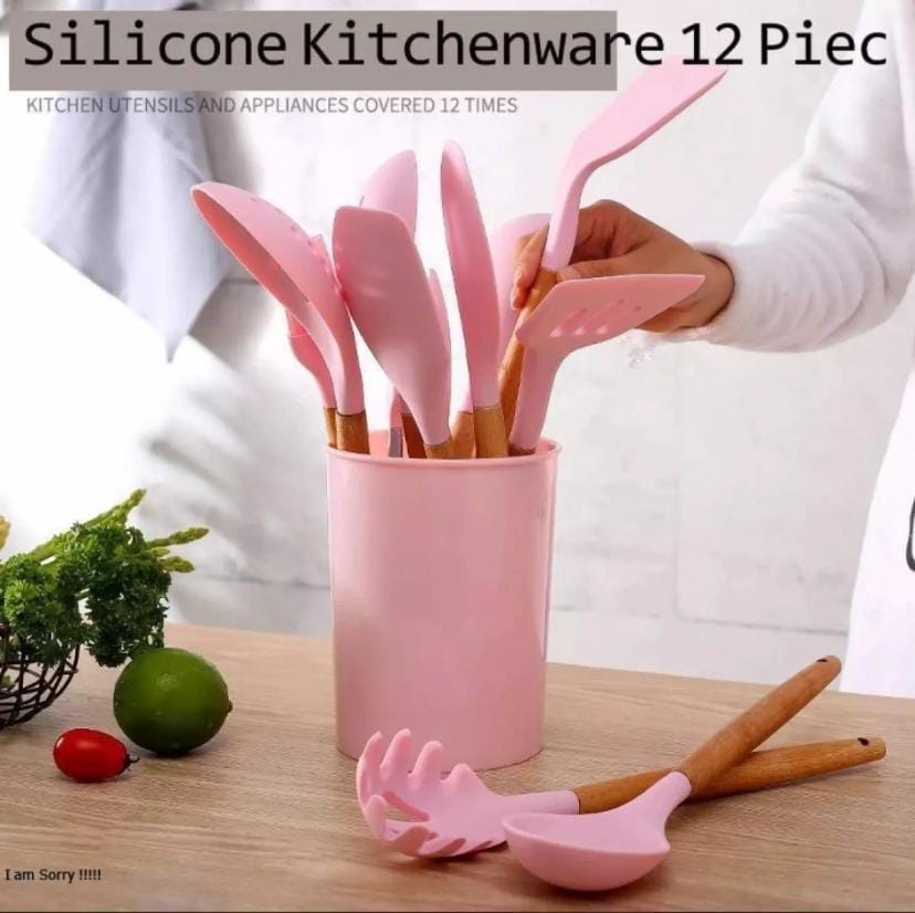 12 Pcs Silicon Spatula Spoon Set