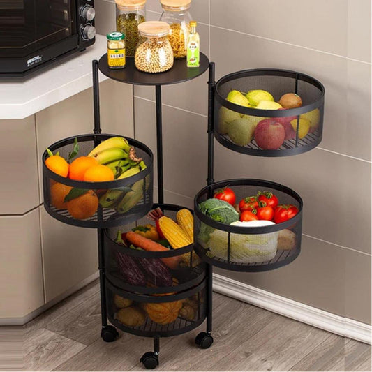 5 Layered Rotatable Fruit Basket (Round)