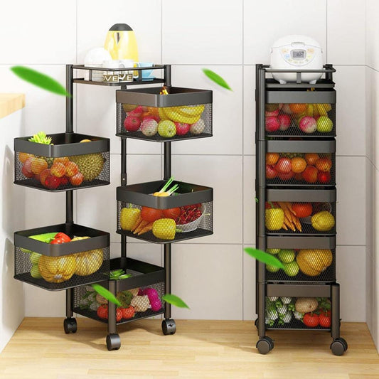 5 Layered Rotatable Fruit Basket (Square)