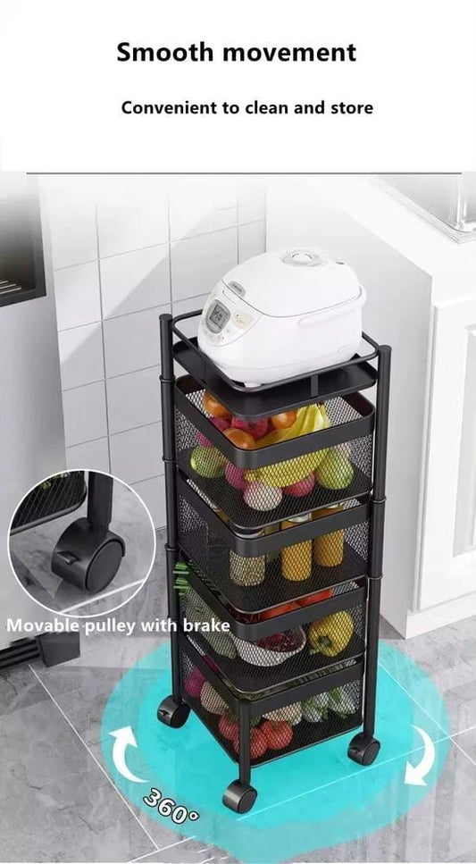 4 Layered Rotatable Fruit Basket (Square)