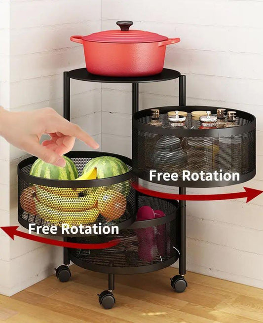 3 Layered Rotatable Fruit Basket (Round)