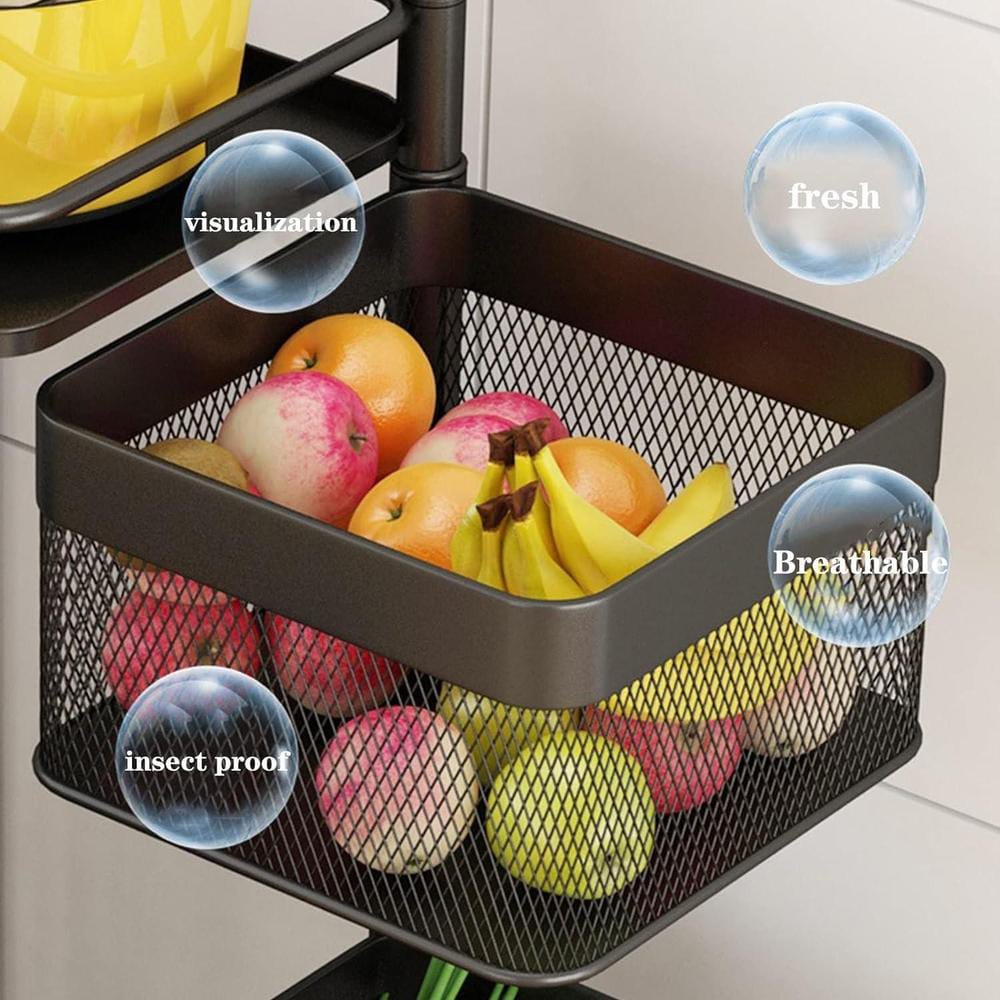 5 Layered Rotatable Fruit Basket (Square)