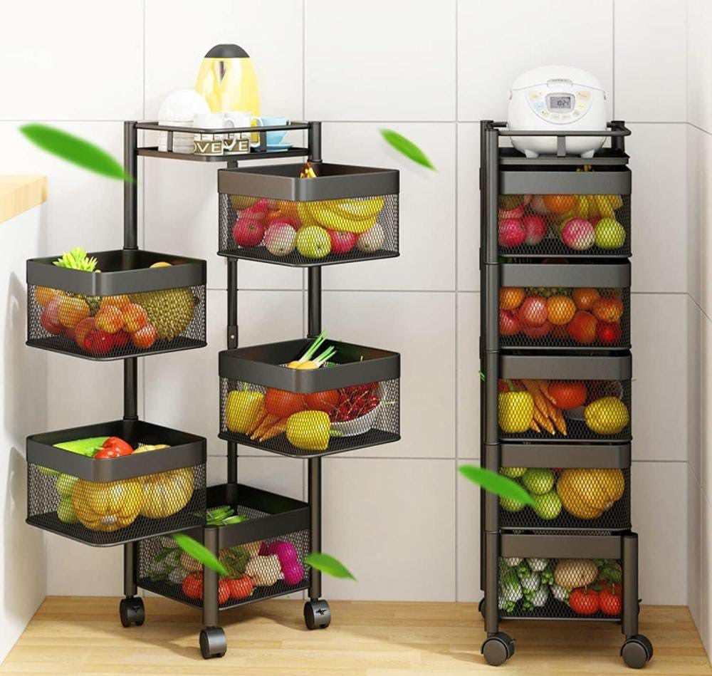 5 Layered Rotatable Fruit Basket (Square)