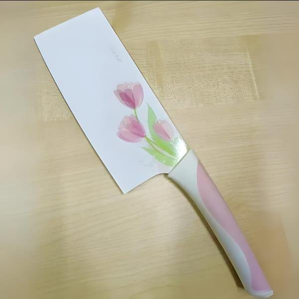 Imported 5 PCs Classic Flower Coated Knives Set