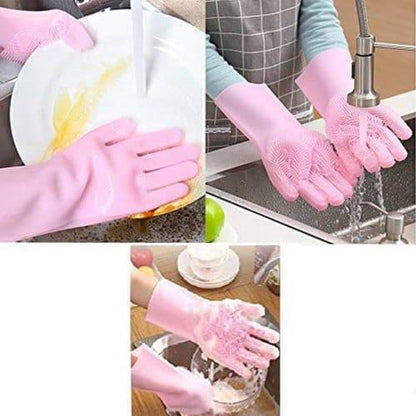 Silicone Washing Gloves Pack of 1 Pair