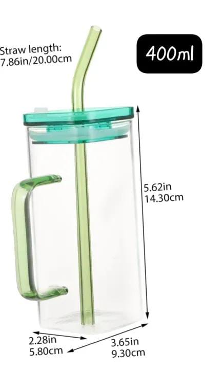 Square Glass Travel Coffee Mug