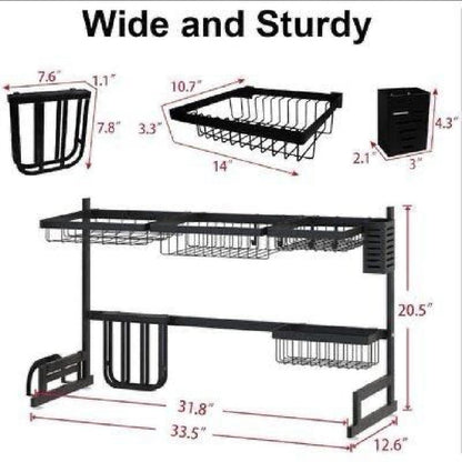 Premium Black Iron Kitchen Cutlery Organizer