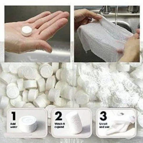 Compressed Disposable Cleansing Towels – Portable & Versatile Solution (Pack of 20pcs)