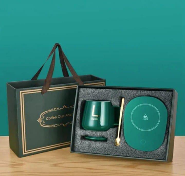 Elegant Ceramic Mug Set With Intelligent Warming And Spoon