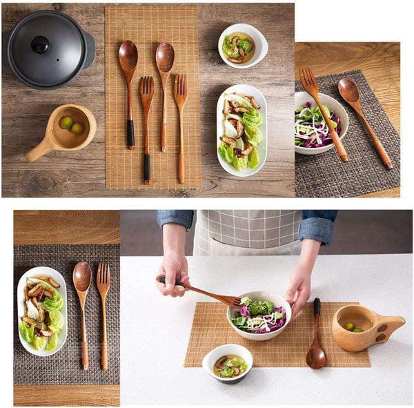 Wooden Spoon Chopsticks and Fork set