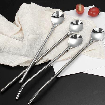 Stainless Steel Drinking Spoon Straw