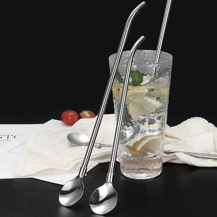 Stainless Steel Drinking Spoon Straw
