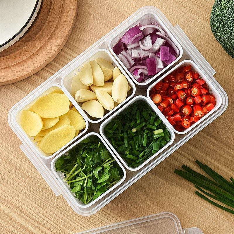 6 Grid Refrigerator Drain Storage Box