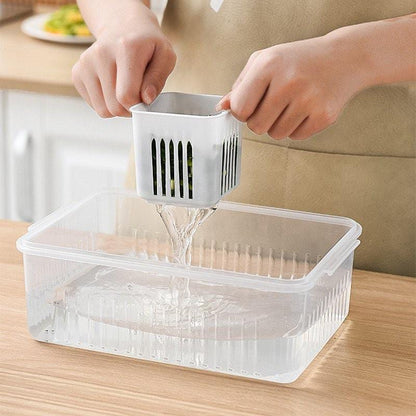 6 Grid Refrigerator Drain Storage Box