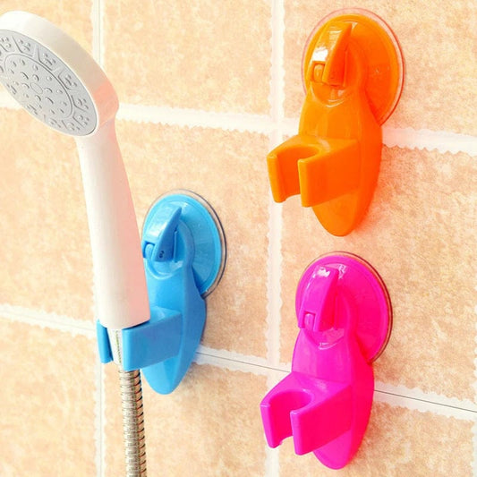 Wall Mount Suction Shower Holder/Adjustable Bathroom Shower Head Holder Plastic/ Wall Mount Shower Movable Bracket (Pack of 3)