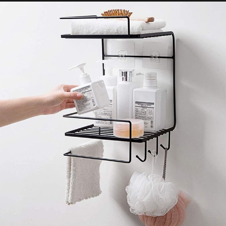 2 Layer E-Corner Iron Wall Mounted Shelf