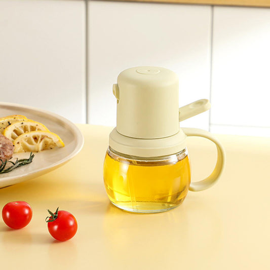 Oil Spray Bottle, Leakproof Oil Can, Durable Transparent Glass Oil Dispenser, 200ml