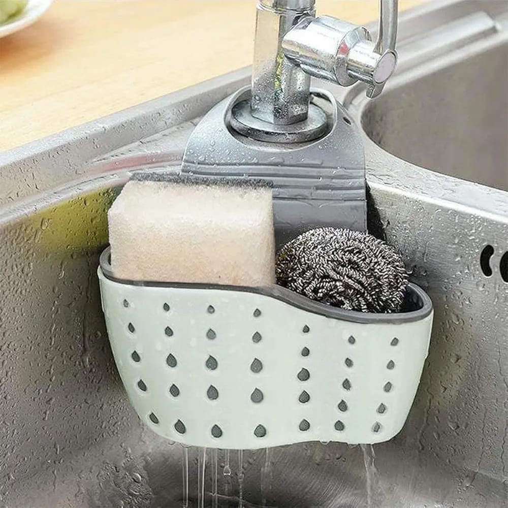 Kitchen Storage Drain Basket Soap Sponge Holder
