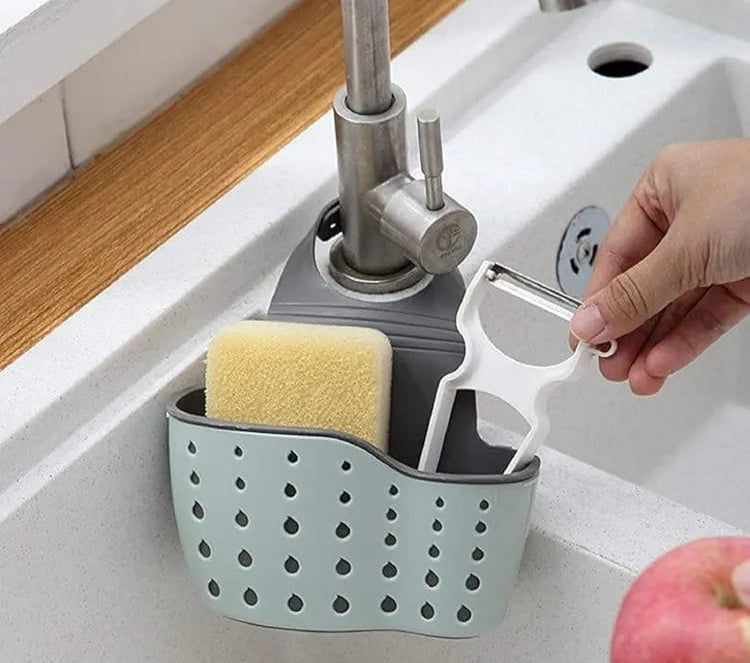 Kitchen Storage Drain Basket Soap Sponge Holder