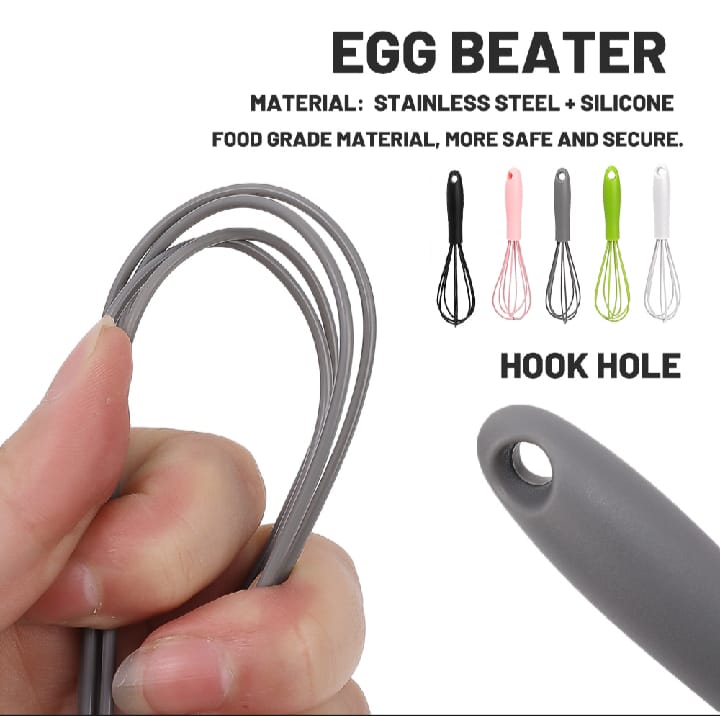 Mini Silicone Hand-Held Egg Whisker