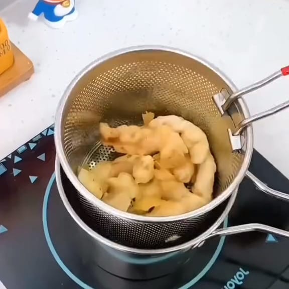 Mini Stainless Steel Multifuntional Deep Fryer with Long Handle/Mini Fryer Handheld Frying Pot Household Deep Fryer Pot