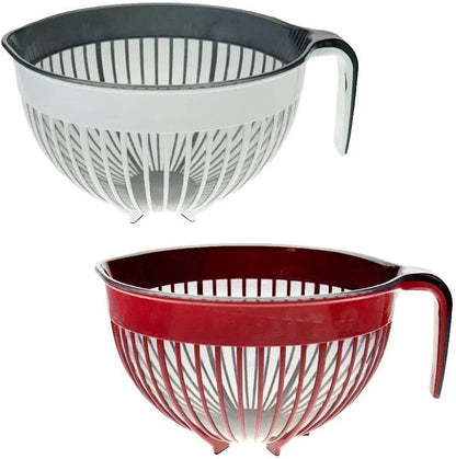 Hanso Mixing Bowl With Lid - Multi-Purpose Mixer Bowl (3.0 Lt.) - Mixing Bowl for Hand Mixers (RED)