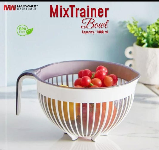 Hanso Mixing Bowl With Lid - Multi-Purpose Mixer Bowl (3.0 Lt.) - Mixing Bowl for Hand Mixers (RED)