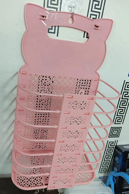 Mini Foldable Bathroom Laundry Basket Wall-mounted Dirty Clothes Storage Basket