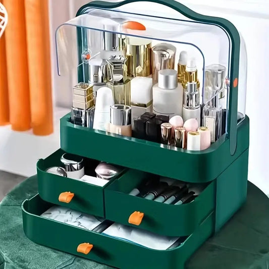 Cosmetic Storage Box, Makeup Organizer with Large Capacity with Storage Drawer