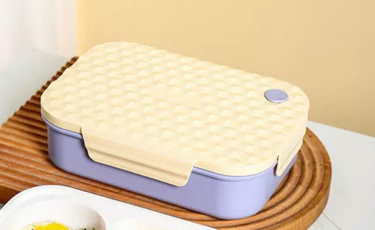 High Quality 2 Compartment Lunch Box with Spoon & Fork 1100ml
